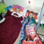 Camping in Ethan's bedroom