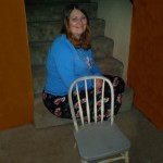 Corrie and her little chair today