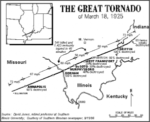 Tri-State Tornado map
