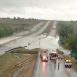 I-25 flooding near Loveland