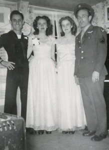 Uncle George, Aunt Evelyn, Mom, & Dad at the Military Ball