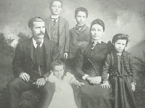 Benjamin F DeGood & Mary Martha Nickell DeGood family Taken at Humansville, Missouri 1891a