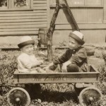 Allen & William Spencer in wagon