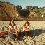 Alena and Allyn on the beach at Long Beach, California 1980