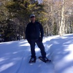 Barry snowshoeing
