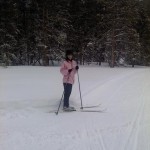 Jennifer skiing