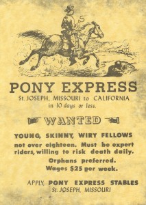 Pony Express Help Wanted