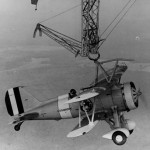 Sparrowhawk hanging from USS Macon